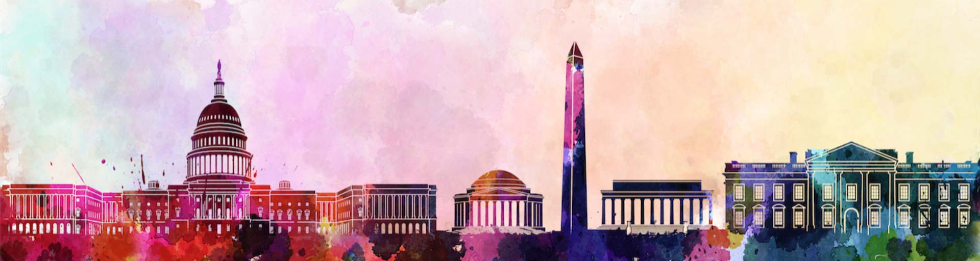 Painting of D.C. skyline