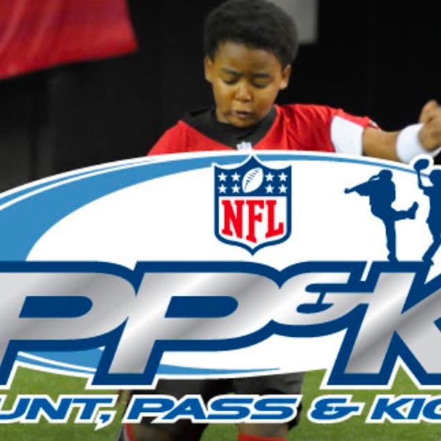 a boy participating in NFL Punt, Pass and Kick