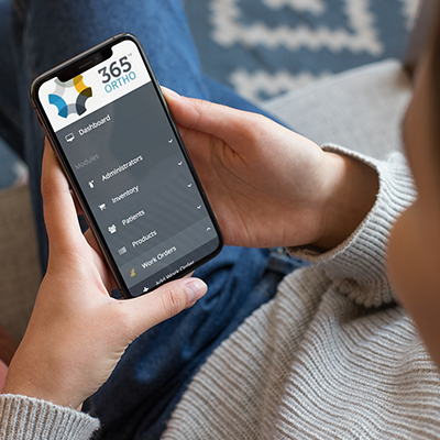 365 ortho solutions loaded onto a mobile device