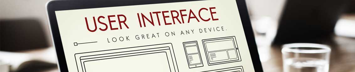 UI UX design on laptop