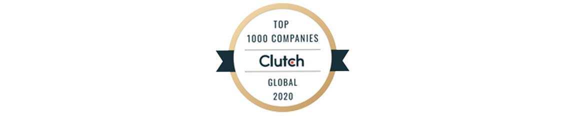 Top 1000 companies Clutch award banner