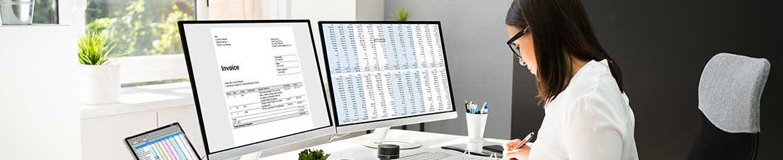 Business woman improving workflow efficiency with custom ERP software