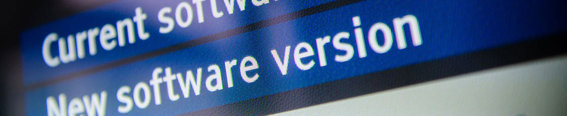 current and new software version numbers
