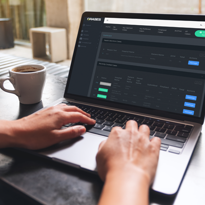 Synergy Case Management Software On Laptop