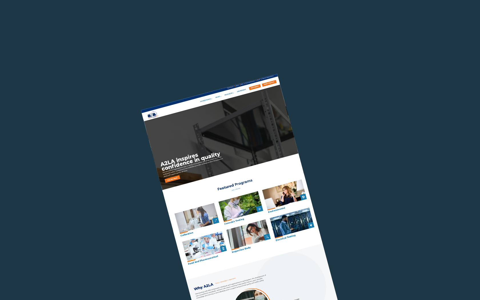 A2LA banner view