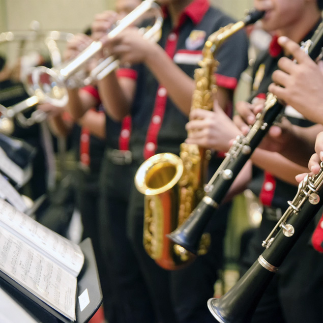 musical instruments rented from Quinlan & Fabish Music Company