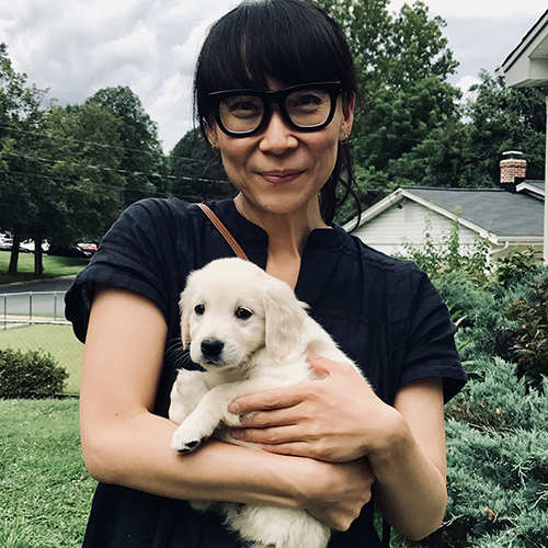 Hyun Masiello and dog