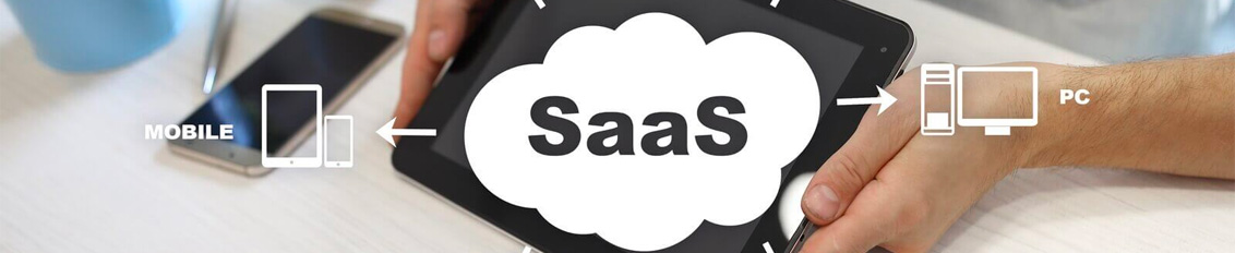 a diagram of devices representing a SaaS management platform