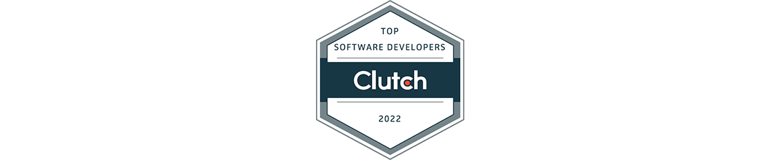 clutch top software developers 2022 award banner