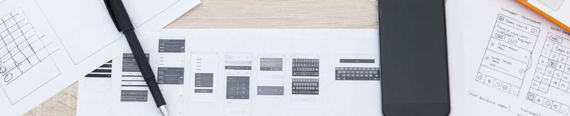 A mobile application in the middle of the design phase