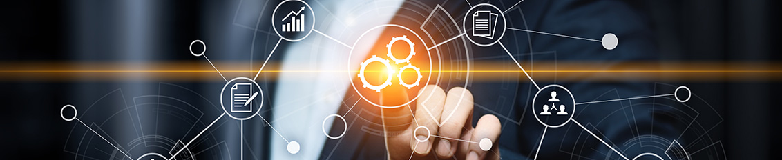 business management software solutions concept