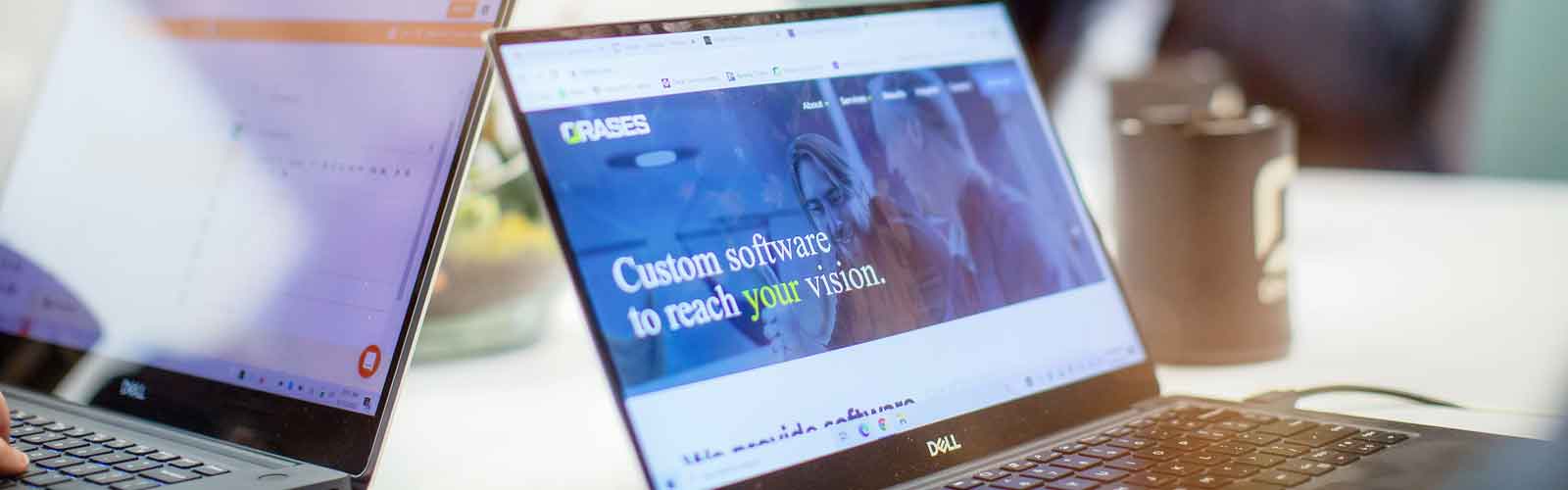Orases website displayed on laptop