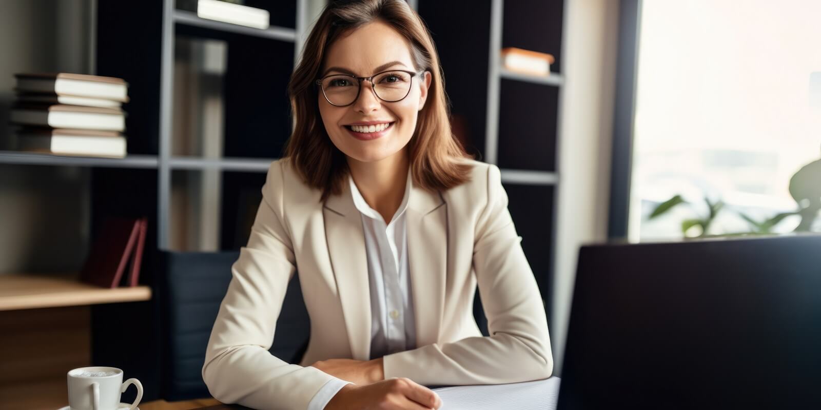 experienced and knowledgeable insurance agent with a warm smile