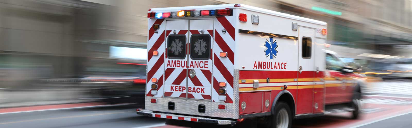 Ambulance racing to the hospital