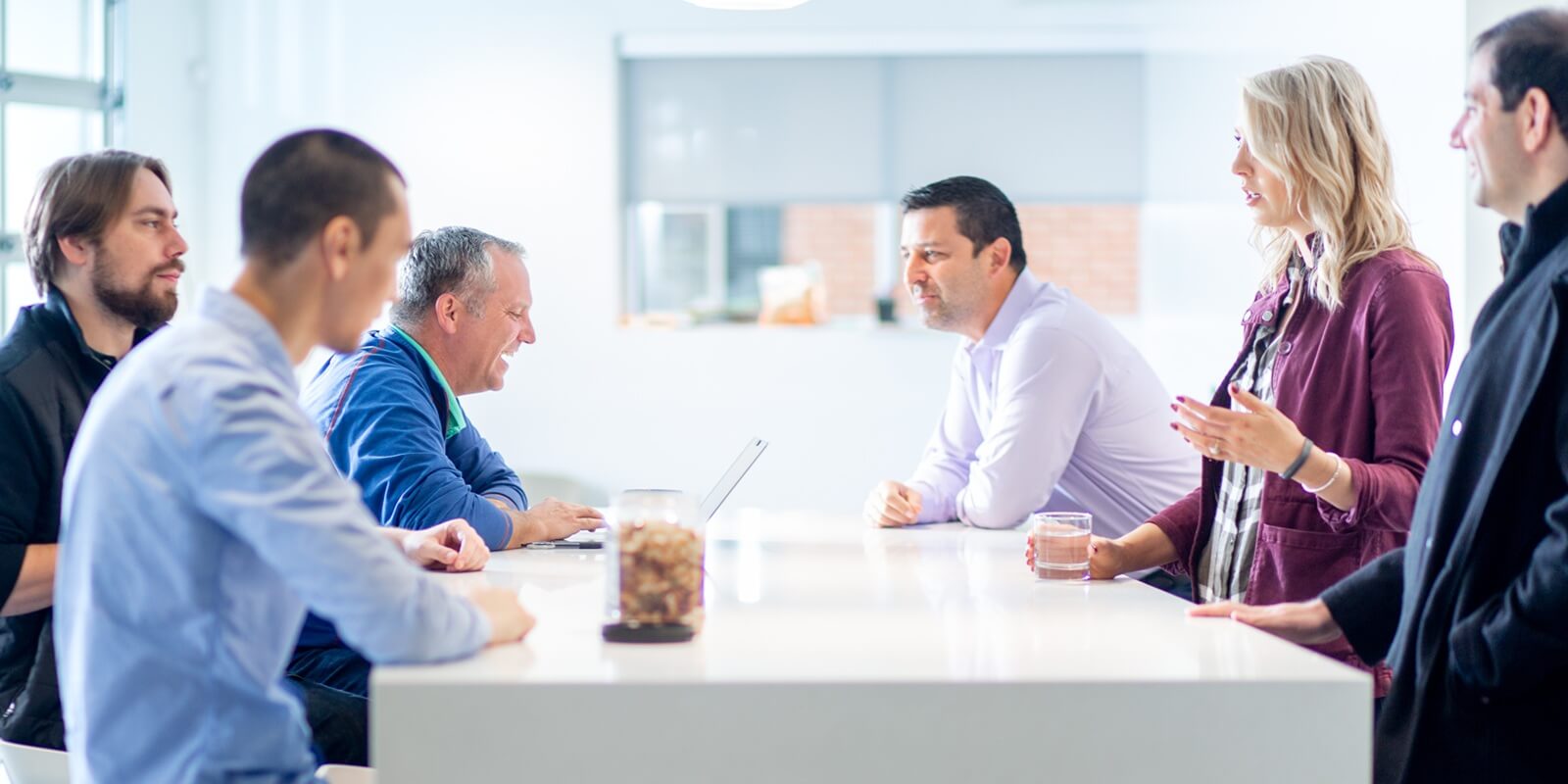 group members in a discussion
