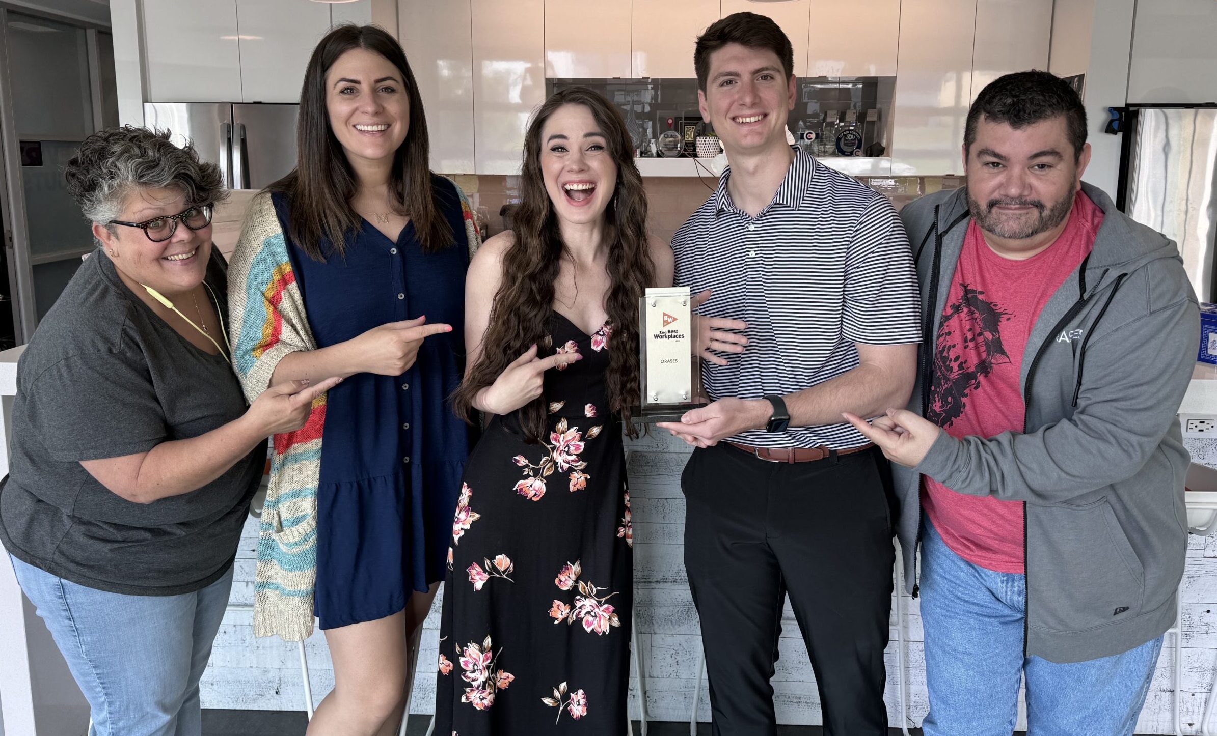 Orases team with the INC best workplace award